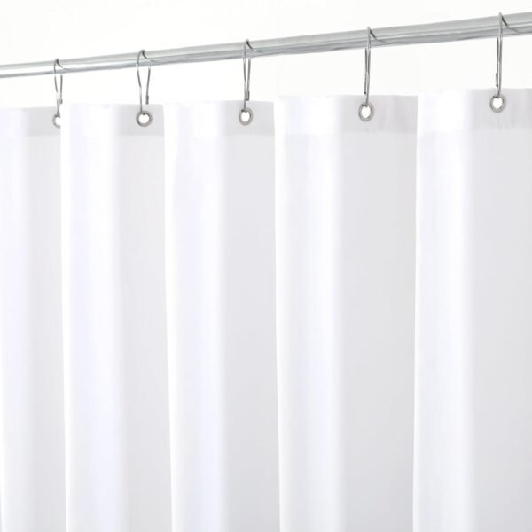 Shower Curtain Liner with Weighted Hem