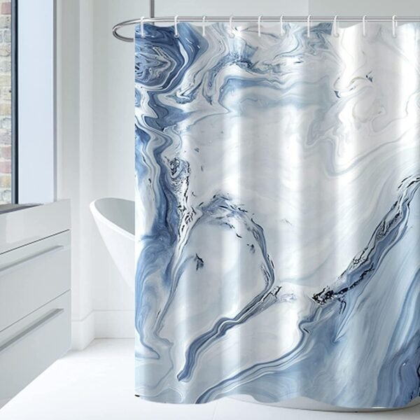 Marble Print Shower Curtain
