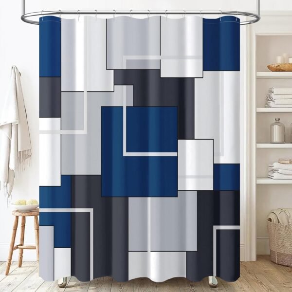 Geometric Print Shower Curtain
