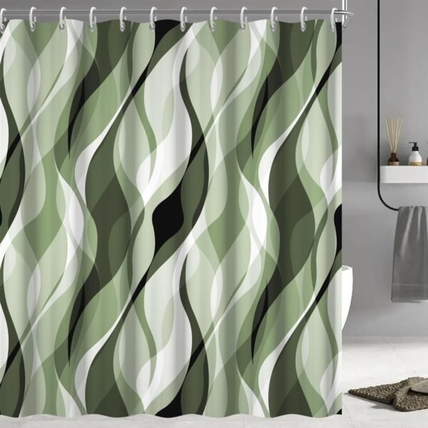 Waterproof Shower Curtain with Hooks