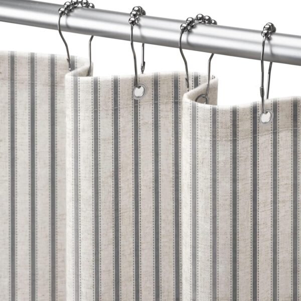 Farmhouse Striped Shower Curtain
