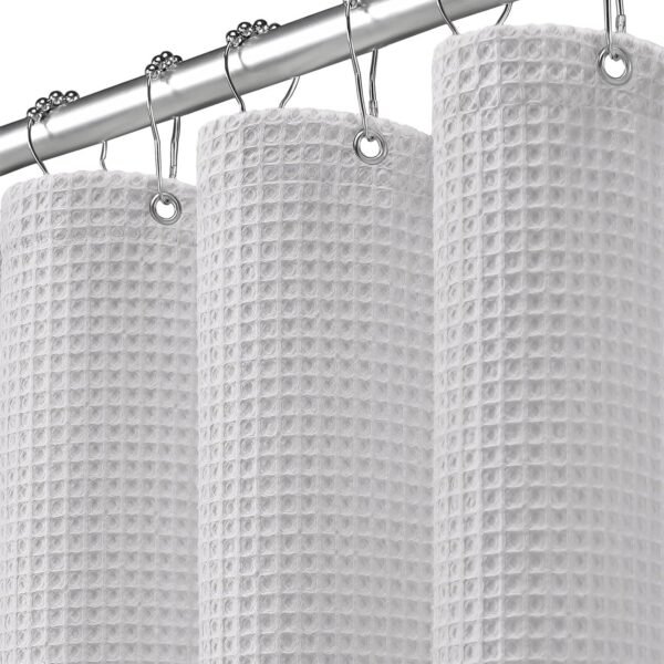Cotton Blend Waffle Shower Curtain