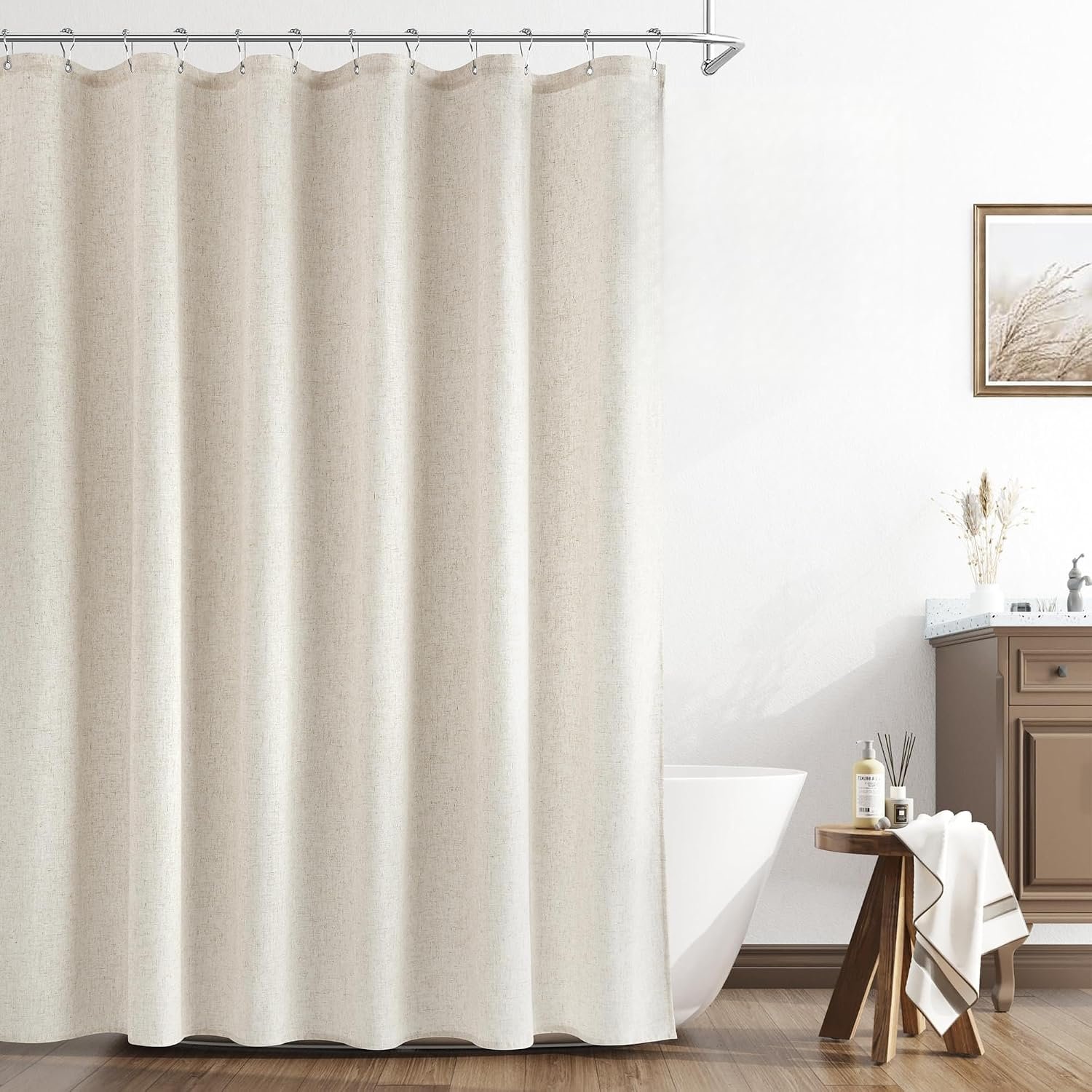 Linen Blend Shower Curtain