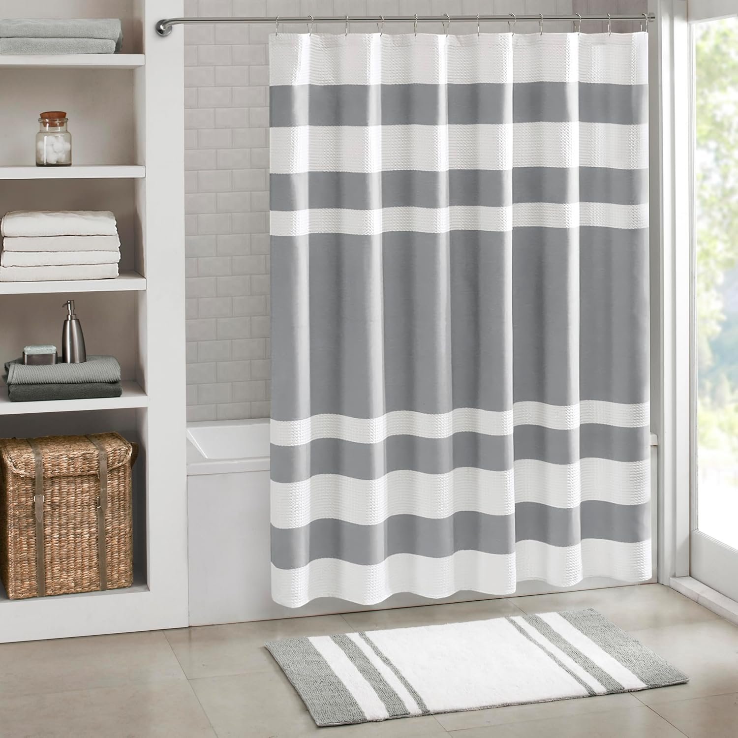 Spa Waffle Shower Curtain